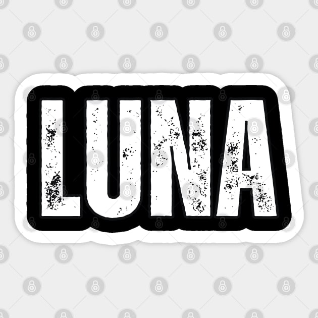 Luna Name Gift Birthday Holiday Anniversary Sticker by Mary_Momerwids